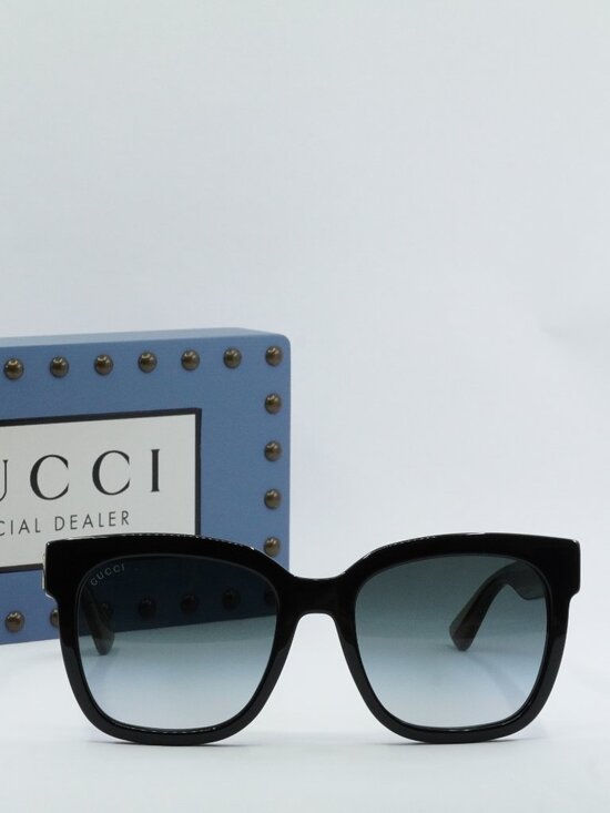 Gucci GG0034SN 002 Square Sunglasses - Black / Grey main image 9